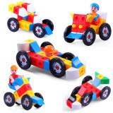 貝恩施積木塑料拼插玩具 兒童益智拼裝玩具汽車模型積木2013F評測