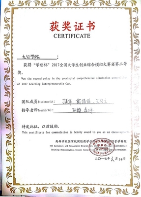 經管學院學子在2017“學創杯”全國大學生創業綜合模擬大賽江西省賽中喜獲佳績